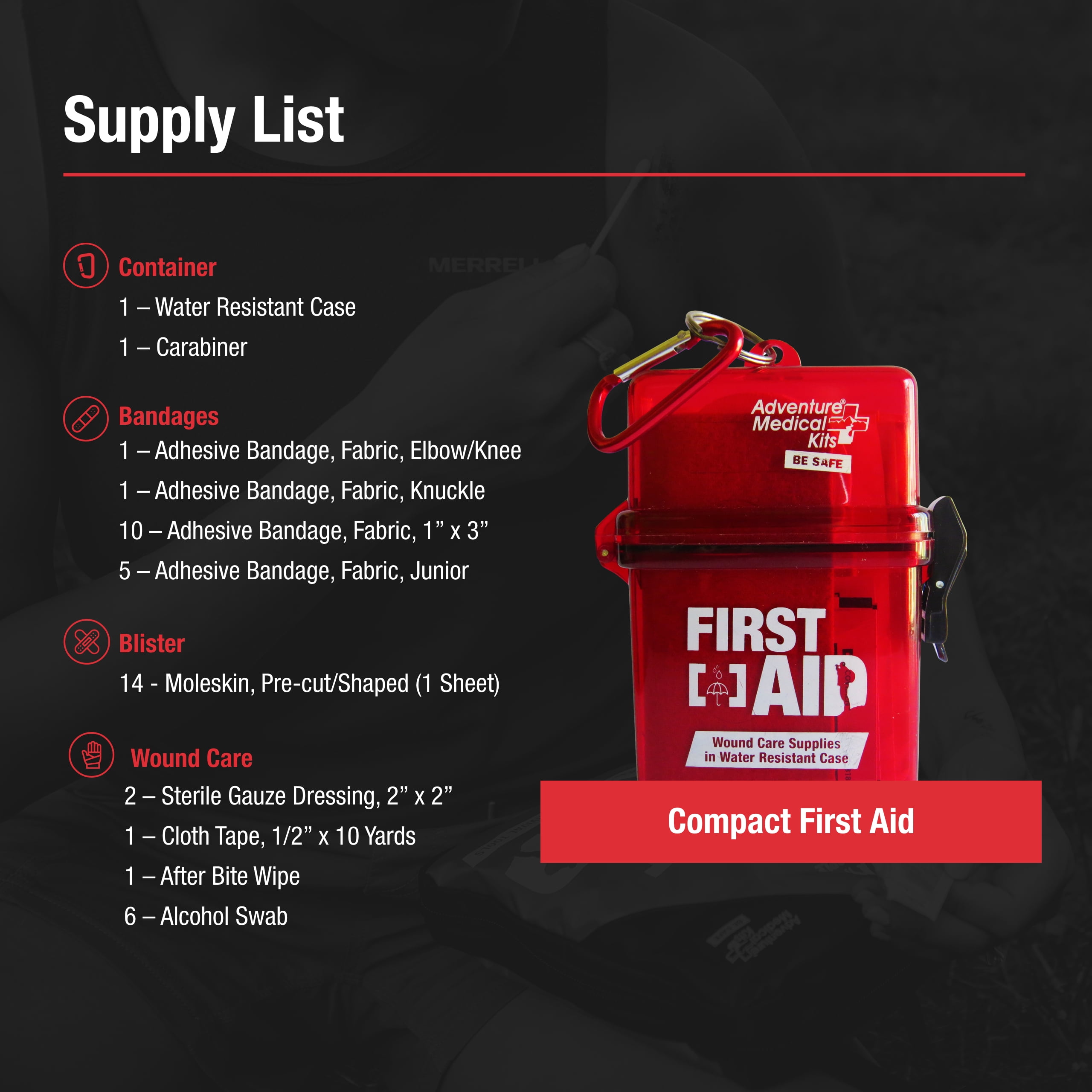 Adventure Medical Kits Adventure First Aid, Water-Resistant Kit - (Pack of 2)