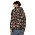 thumbnail image 4 of Honeii Rose Flowers Print Hoodies for Men, Pullover & Full Zip, Breathable Zip up Hoodie, Sweatshirt-X-Large, 4 of 5