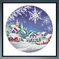 thumbnail image 3 of Kit de Costura Paisaje Invernal Punto Cruz DIY 11CT 35x35cm Cgtredaw, 3 of 9