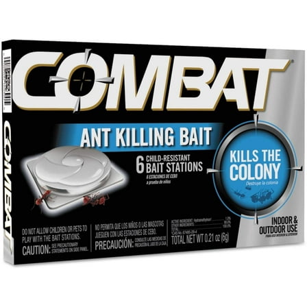 Combat 45901 Bait Stations Ant Killer Insecticide, Black,Silver