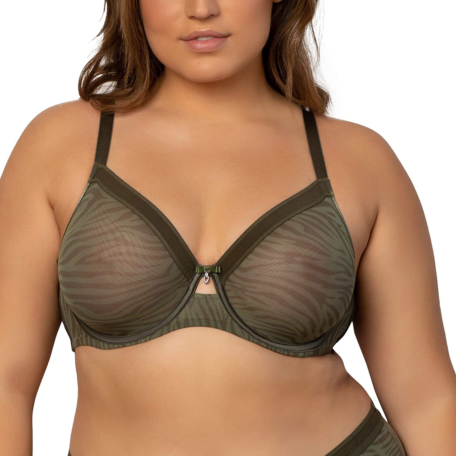 Curvy Couture Women's Plus Size Silky Smooth Micro Unlined Underwire Bra,  Desert Dawn, 38D at  Women's Clothing store