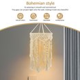 thumbnail image 5 of Bohemian Hanging Lamp Shade Lampshade Handmade Macrame Lamp Shade Plug in Pendant Light Bohemian Hanging Lights with Plug in Cord Light Fixtures for Boho Bedroom Decor Living Room, 5 of 11