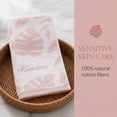 thumbnail image 3 of Unique Bargains Leaf Jacquard Soft Absorbent Cotton Hand Towel Brown 1pc, 3 of 7