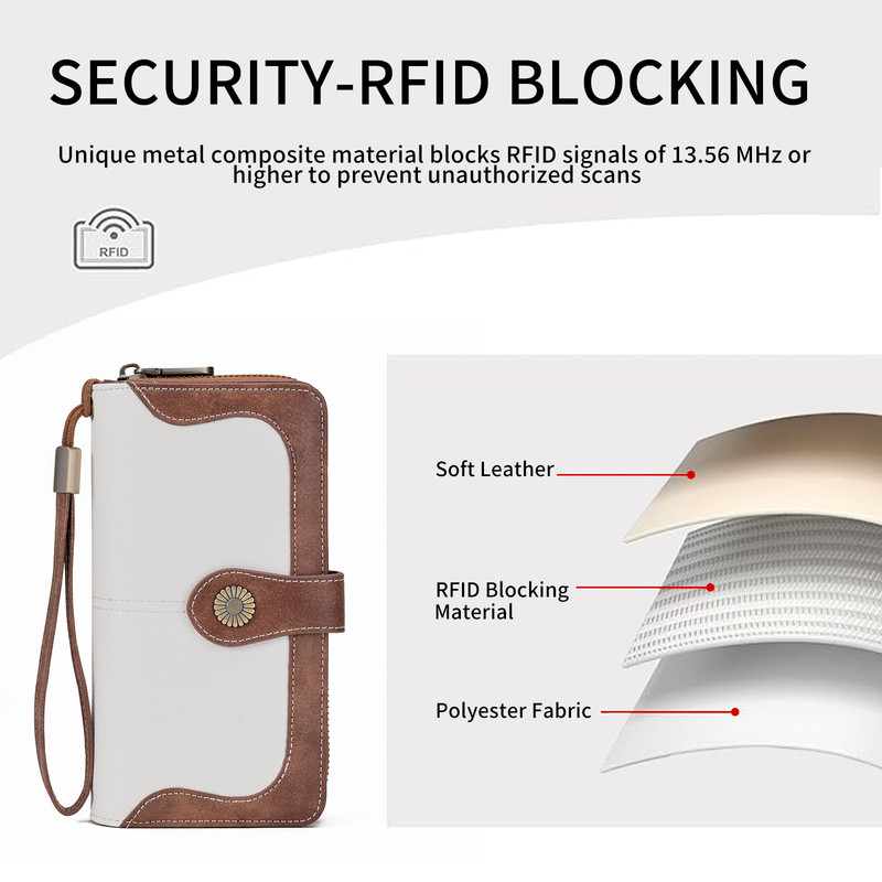FALAN MULE Women's RFID Blocking Bifold Leather Wallet photo 5