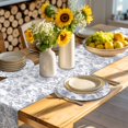thumbnail image 4 of Watercolor Grey Floral Round 13 Inch Placemats Set of 4, Gray Ombre Botanical Summer HeatResistant Non Slip Place Mats for Dining Table, Wipeable Braided Kitchen Table Mats for Housewarming, 4 of 9