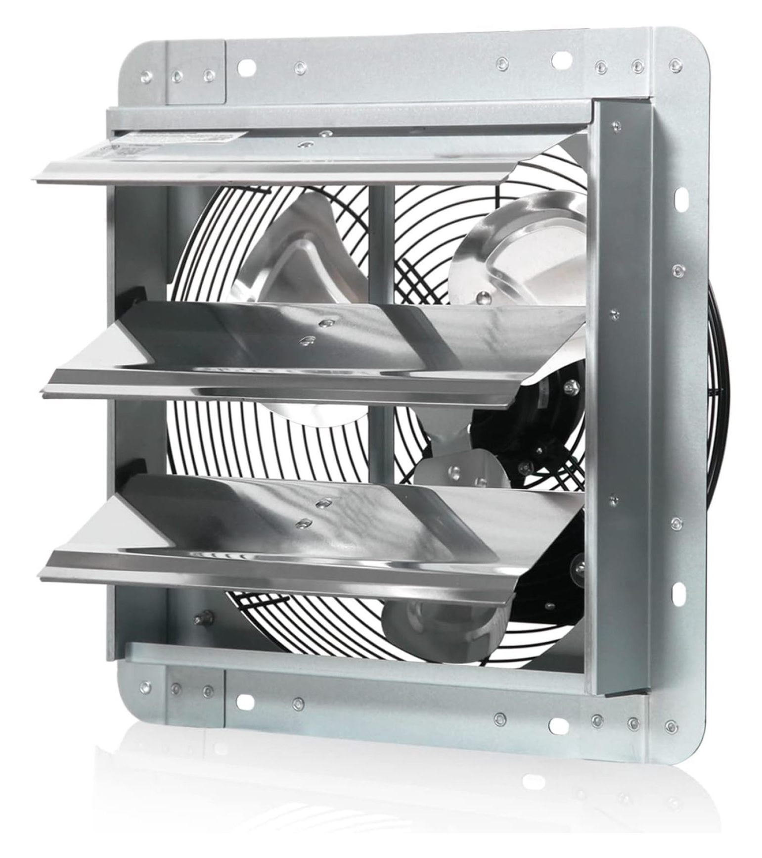 JPOWER 12 Inch Exhaust Fan Wall Mounted,Automatic Aluminum Shutter,Vent Fan High Speed 1800CFM For Garages And Shops,Greenhouse,Attic Ventilation,Upgraded Version