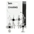 thumbnail image 2 of Cousin DIY Silver Cross Charms with Black Stones, 8 Piece, Adult, Unisex, Model 69995696, 2 of 7