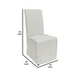 thumbnail image 5 of 19 Inch Parson Style Dining Chair, Slipcover, Stripes, Set of 2, Gray, White- Saltoro Sherpi, 5 of 5
