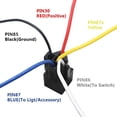 thumbnail image 3 of Automotive 5-Pin 30/40A 12V SPDT Relays with Interlocking Relay Sockets and in-Line ATC Fuse Holders, 3 of 7