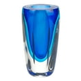 thumbnail image 2 of 6" Mouth Blown Blue Art Glass Vase, 2 of 2