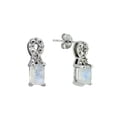 thumbnail image 3 of 1.09 ct Rainbow Moonstone Sterling Silver Stud Earrings, 3 of 4