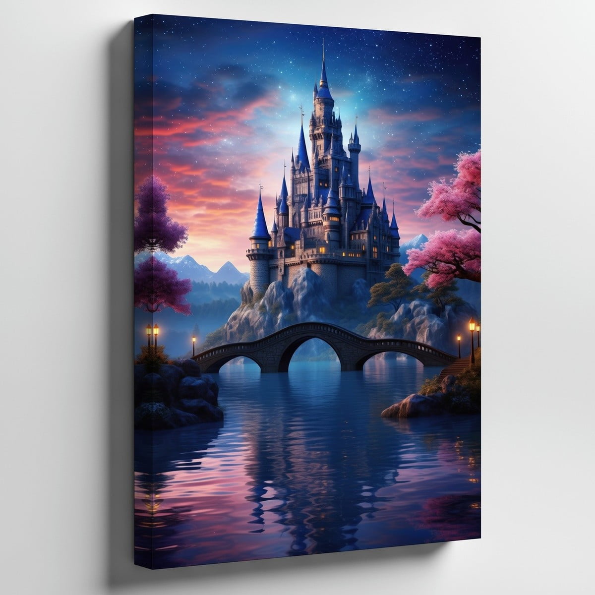Towering Castle Fantasy Wall Art Print Medieval Decor