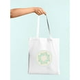 thumbnail image 3 of Smartprints Floral Pattern Embroidery Style Tote Bag - Image by Shutterstock, One Size Cotton Canvas Tote Bag, 3 of 4