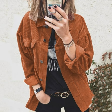

CAICJ98 Scrub Jackets For Women Womens Drop Shoulder Quilted Lightweight Jackets Zip Up Long Sleeve Bomber Jacket Stand Collar Winter Outwear Orange M