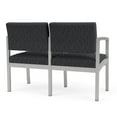 thumbnail image 5 of Lenox Chaise d'Attente de Réception en Acier à 2 Places / Acier Argenté / Gris Foncé, 5 of 5
