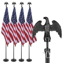 Yescom 4 Pack 8Ft Sectional Indoor Flag Pole Kit Eagle Topper  3x5 Ft US Flag