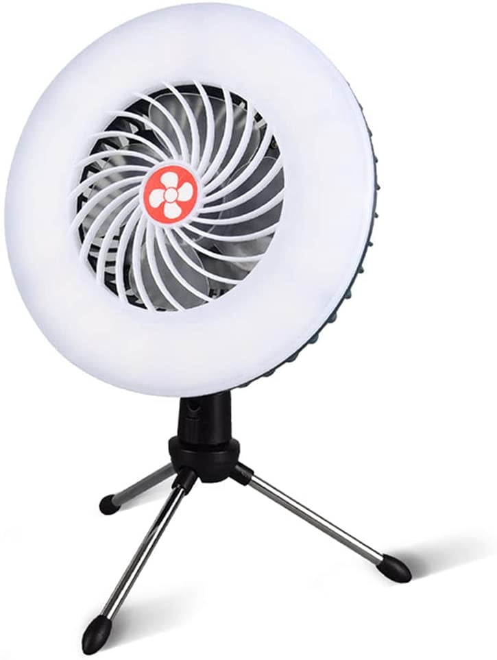 Portable Camping Fan with LED Light 