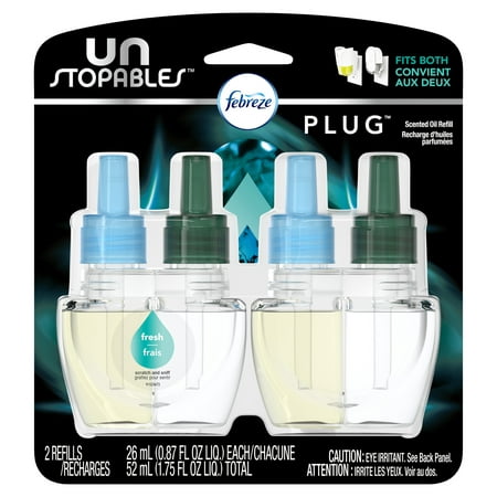 Febreze Unstopables Plug Scented Refills, Fresh scent, 2 (Best Downy Unstopables Scent)