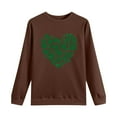 thumbnail image 6 of FDGIU ‌‌‌‌Women's Saint Patrick's Day Sweatshirt - Long Sleeve Green Shamrock Print Crew Neck Pullover, 6 of 6