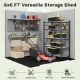 thumbnail image 4 of Homall 6x6ft Outdoor Plastic Storage Shed with Window,Weather-Resistant, Easy Assembly, Wood-Effect Garden Tool House,White, 4 of 7
