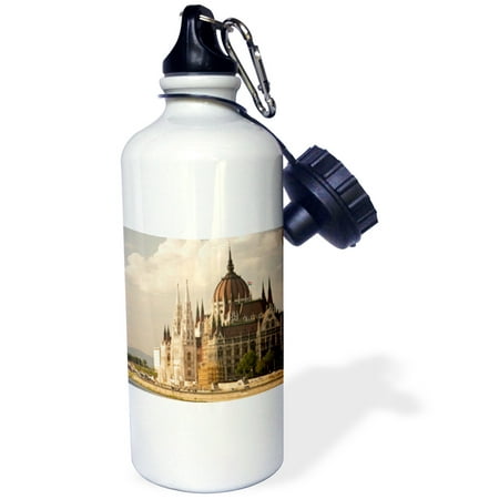 Hungarian Water - 3dRose Parliament Buildings, Danube, Budapest Hungary - EU13 SWS0051 - Stuart Westmorland, Sports Water Bottle, 21oz