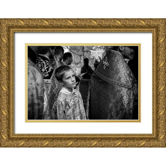 Miziolek, Anna 24x17 Gold Ornate Wood Framed with Double Matting Museum Art Print Titled - Orthodox Liturgy