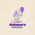 thumbnail image 4 of Inktastic I Support Alzheimer's Awareness Elephant with Purple Balloon Boys or Girls Baby T-Shirt, 4 of 5
