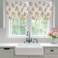thumbnail image 4 of Coffee Kiosk Balloon Curtains for Windows, Bedroom Curtains 54 Inch Length, Retro Leisure Coffee Time Farmhouse Beige Tie Up Curtains Panels Thermal Insulated Bathroom Curtains Window 42"x54", 4 of 8