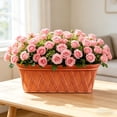 thumbnail image 4 of IROINID Home Decor Clearance,Rectangular Plastic Wall Mount Planter Basket with Faux Leather Texture Weather Resistants Window Box Planter for Indoor Outdoor Balcony Patio and Garden Dec, 4 of 6