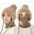 thumbnail image 1 of RKSTN Knitted Hat, Bib, One-Piece Pullover, Khaki, 1 of 8