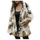 thumbnail image 1 of Chaqueta de abrigo de piel sintética cálida para mujer, ropa de abrigo con estampado de invierno con capucha Fridja  BV0+3212, 1 of 1