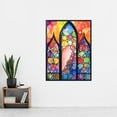 thumbnail image 2 of Stained Glass Window Folk Art Abstract Extra Large XL Wall Art Poster Print, 2 of 3