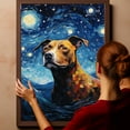 thumbnail image 6 of Thuan Staffordshire Bull Terrier Dog Art Van Gogh-Inspired - Contemporary Abstract Modern Dog Wall Decor - Dog Painting Canvas Canvas Print 11x17 inches Unframed, 6 of 6