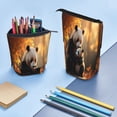 thumbnail image 4 of Kdxio Telescopic Pencil Bag Pen Holder Stationery Case,Stand-up Retractable Transformer Bag Organizer for Christmas Holiday(Maple Forest Panda), 4 of 6