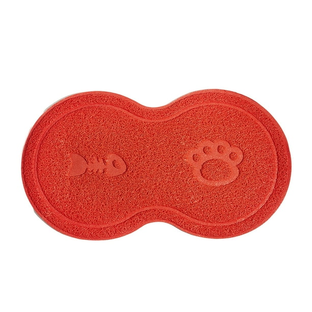 Billuyoard Estera para residuos de gatos no tóxica, cómoda y portátil, fácil de limpiar, accesorio para mascotas, accesorio para gatos Sistemas de eliminación de arena para gatos Rojo
