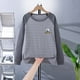 thumbnail image 5 of Blusas y camisas de manga larga con cuello redondo para verano y primavera, moda para niños pequeños, blusa lisa de manga larga con cuello redondo para mujer, blusa de poliéster para niños, 5 of 5