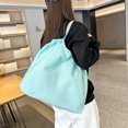 thumbnail image 3 of Bolsa de compras de tela de nailon impermeable, plegable, de un solo hombro, bolsa de compras fácil de usar, 3 of 8