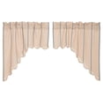 thumbnail image 2 of VHC Brands 25768 Charlotte Solid Natural Scalloped Swag&amp;#44; Set Of 2 - 36 x 36 x 16 in., 2 of 2