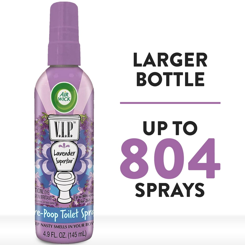 Air Wick V.I.P. PrePoop Toilet Spray, 4.9 oz, Lavender Superstar Scent