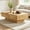 Natural, variant on Shaiaield 43" Walnut Rustic Wood Coffee Table with Sturdy MDF Pedestal,Burl Wood Veneer Coffee Table,Rustic Farmhouse End Tables for Living Room