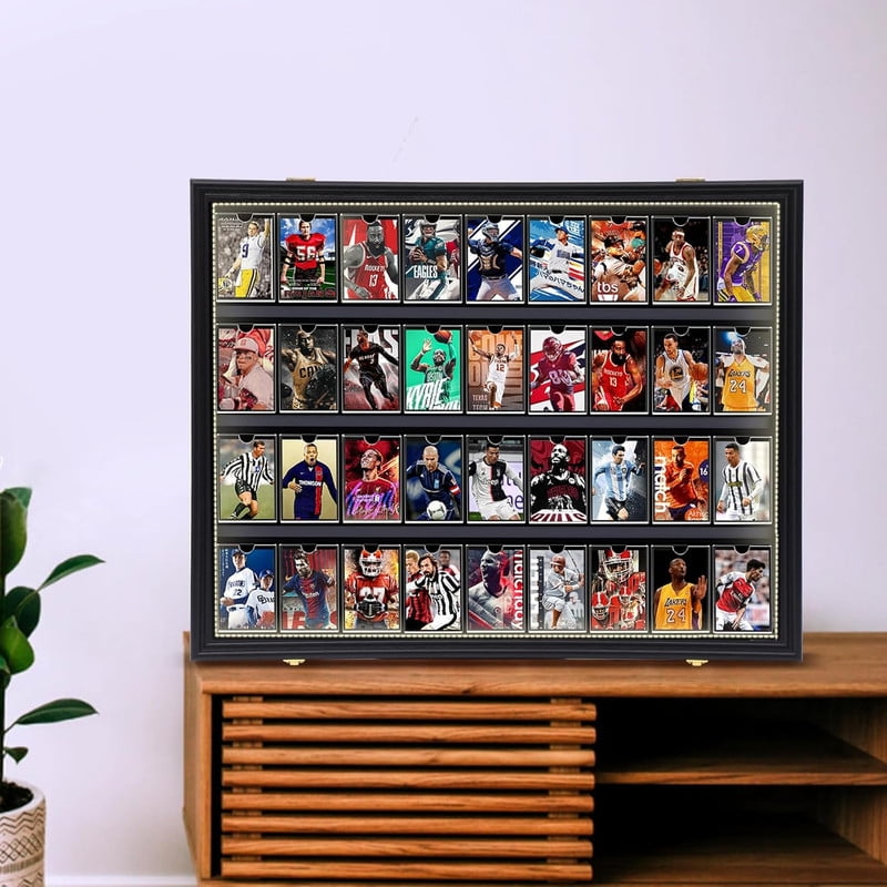 Card Sports Display Case with LED Light, Lockable Wall Frame with UV-Protected Acrylic for Basketball, Football, Hockey & Graded Trading Cards (Vertical, 1 Pack) - Walmart.com Card Sports Display Case with LED Light, Lockable Wall Frame with UV-Protected Acrylic for Basketball, Football, Hockey & Graded Trading Cards (Vertical, 1 Pack) - Walmart.com