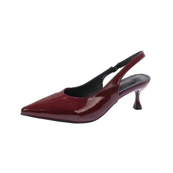 Slingback Heels for Women Pointed Toe Stiletto Heel Closed Toe Pumps Slip on High Heels Wedding Party Dress Pumps Shoes