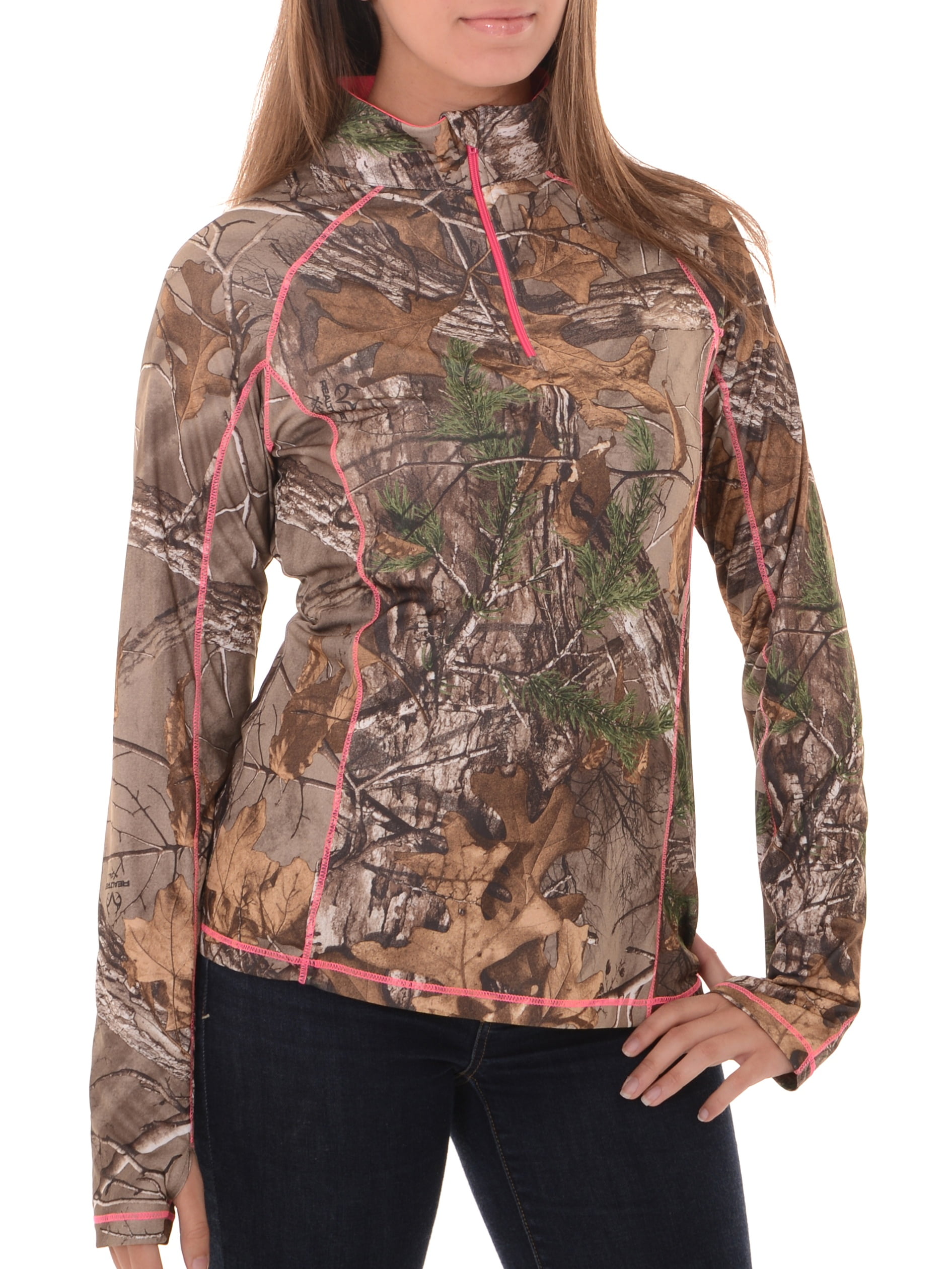 Realtree Womens 1/4 Zip Performance Shirt