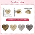 thumbnail image 2 of 1set 100pcs 4 styles Alloy Shank Buttons 1-Hole Heart Mixed color 5.5x5.5x3.5mm Hole: 0.9mm 25pcs/color, 2 of 5