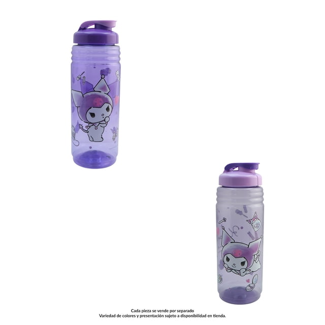 Botella Prichos Kuromi Con Tapa de Rosca y Tapón 800 ml Varios Diseños 1 Pieza