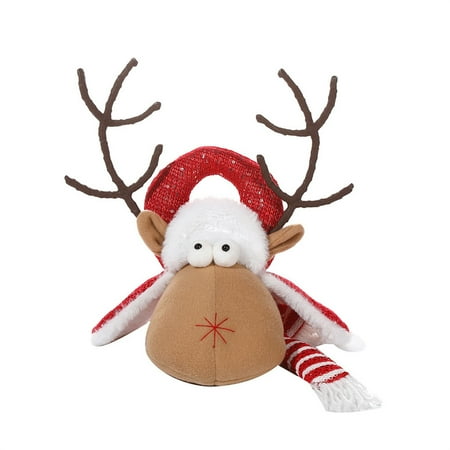 

Qocolhg Christmas Plush Elk Hanging Ornaments Cute Elk Plush Doll Christmas Handmade Christmas Decorations Indoor Christmas Elk Figurines for Home Winter for Table Top Cute Christmas Elk Figurines