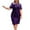 Purple, variant on THDHVS Plus Size Dresses for Curvy Women,Womens Dresses,Womens Solid Color Sequin Plus Size Womens Short Sleeve Lace Dress Wine L