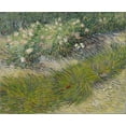 thumbnail image 2 of van Gogh, Vincent 14x12 Gold Ornate Wood Framed with Double Matting Museum Art Print Titled - Grass and Butterflies, 2 of 4