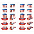 thumbnail image 1 of WREESH Independence Day Waterproof Sweat Face Tattoo Sticker Decoration Props, 1 of 1