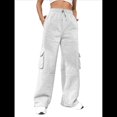 thumbnail image 2 of Pantalones Deportivos Cargo para Mujer, Holgados, de Forro , de Pierna , Elásticos, de Cintura Alta, Informales, para Senderismo, para Otoño. XL, 2 of 7